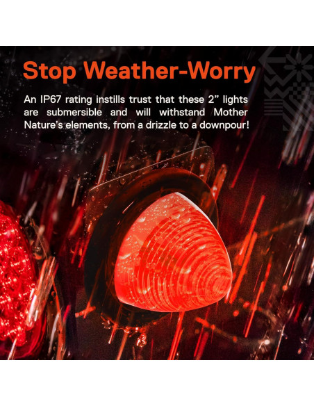Luz Marcador Beehive 2" Rojo True Mods IP67 para Remolque