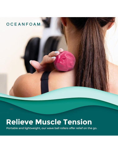 Rodillo de Masaje Oceanfoam Wave - Paquete de 3 Pelotas 5.8cm