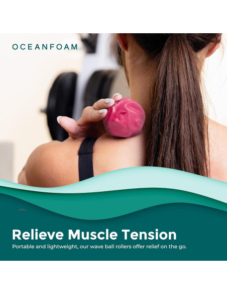 Rodillo de Masaje Oceanfoam Wave - Paquete de 3 Pelotas 5.8cm