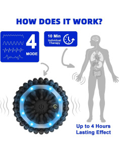 Bola de Terapia de Vibración Recargable Epstur 7.62 cm Alivio Temblor 2