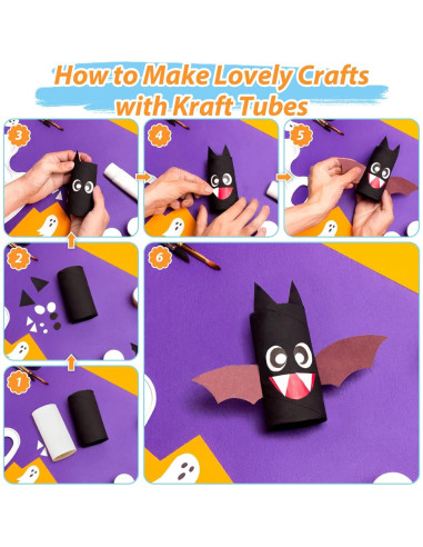 120 Tubos de Cartón para Manualidades MAPVOLUT 8.5 cm Blanco