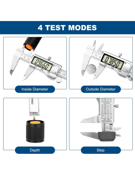 Calibrador Digital QDXMD de Acero Inoxidable 150 mm LCD
