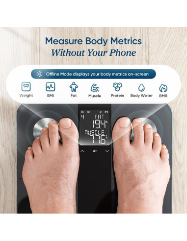 Báscula Inteligente Etekcity EFS-C651-KUS 180 kg 13 Métricas