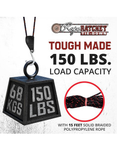 Polea Ajustable Rope Ratchet 15 pies 150 lb - Marca Rope Ratchet 2