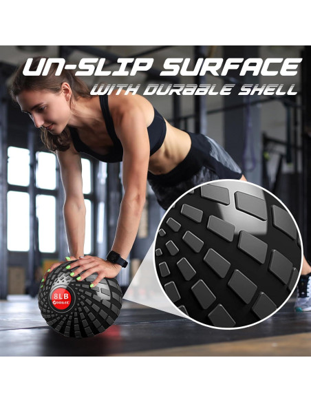 Slam Ball 3.63 kg GOOGIC Balón Medicinal para Ejercicio