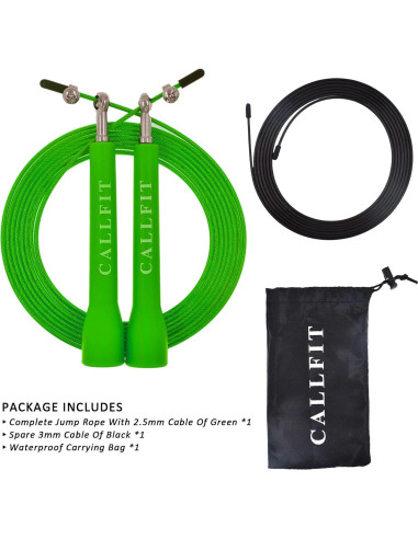Cuerda de Salto Rápido Callfit 3.05m Ajustable Doble Rodamiento