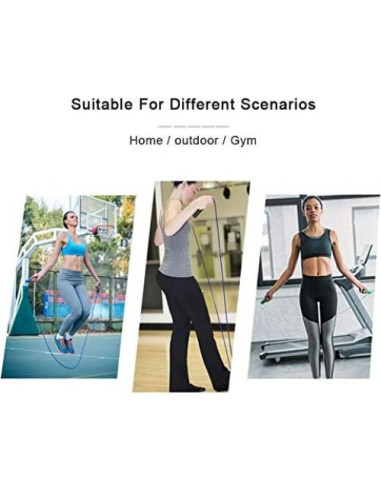 Cuerda de Salto Rápido Callfit 3.05m Ajustable Doble Rodamiento