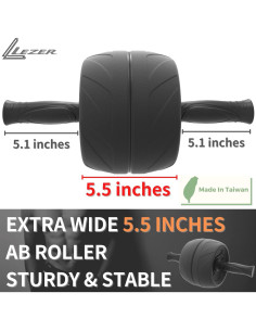 Rueda Abdominal LEZER Extra Ancha 13.97 cm con Almohadilla 2