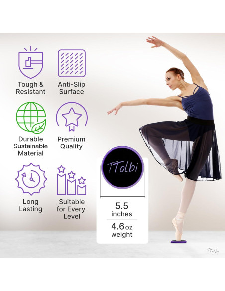 Tablero de Giro Tolbi para Bailarines - Disco Púrpura 14cm Tablero de Giro Tolbi para Bailarines - Disco Púrpura 14cm