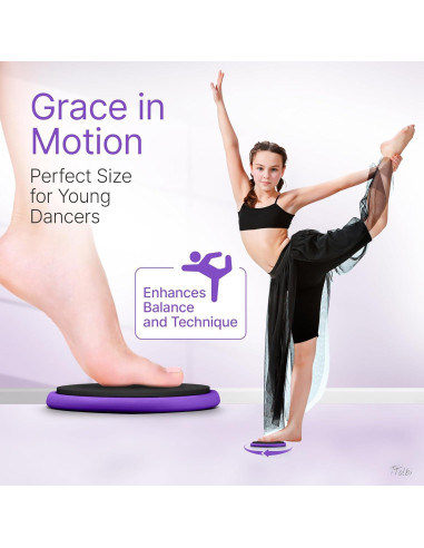 Tablero de Giro Tolbi para Bailarines - Disco Púrpura 14cm