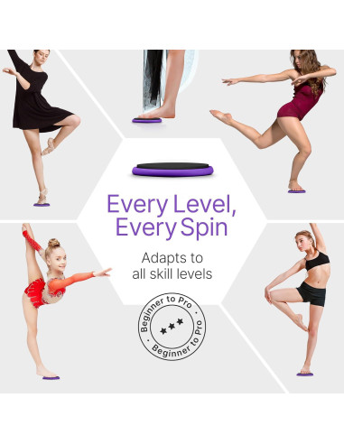 Tablero de Giro Tolbi para Bailarines - Disco Púrpura 14cm