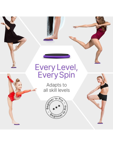 Tablero de Giro Tolbi para Bailarines - Disco Púrpura 14cm Tablero de Giro Tolbi para Bailarines - Disco Púrpura 14cm