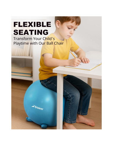 Silla de Pelota de Yoga Trideer 45cm Azul para Niños