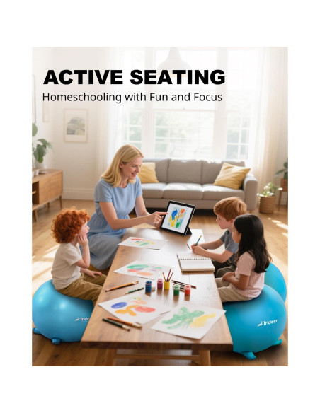 Silla de Pelota de Yoga Trideer 45cm Azul para Niños