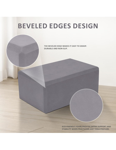 Esterilla de Yoga Fitvids 1/4'' Alta Densidad Antidesgarro Gris