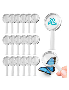 20 Mini Lupas de Plástico KETAR 3X para Lectura y Observación