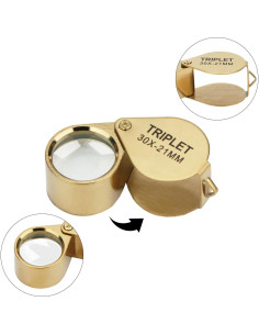Lupa de bolsillo Rongon 30X con estuche retráctil 21mm 2