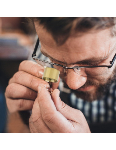 Lupa de bolsillo Rongon 30X con estuche retráctil 21mm