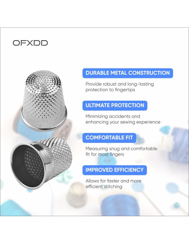 Dedales de Metal OFXDD para Coser a Mano - Acero Inoxidable
