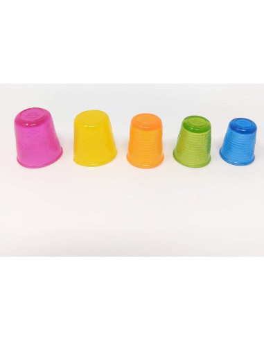 Juego de Dedales de Goma Tacony 5 Tamaños Multicolor