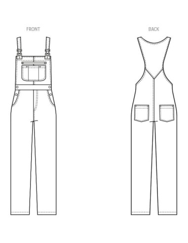 Patrón de Costura Overoles Dama McCall's M8437 Tallas 6-14