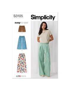 Patrón de Costura Simplicidad SS3105A para Damas XS-XXL