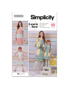 Patrón de Costura Delantales Reversibles Simplicidad SS9969A S-L