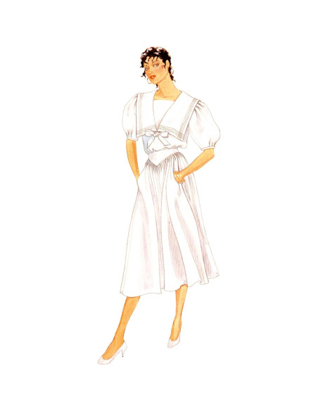 Patrón de Costura Vintage McCall's M8540 Top y Falda 80s