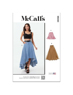 Patrón de Costura McCall's M8480 para Falda Dama Tallas 8-16