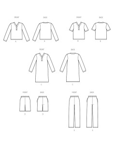 Patrón de Costura Simplicidad SS3041A Pantalones y Camisetas 2