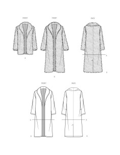 Patrón de Costura Simplicidad S3008 Abrigo Dama Tallas 18-26 2