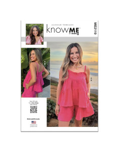 Top Suelto y Pantalones Cortos de Costura Know Me ME2119A