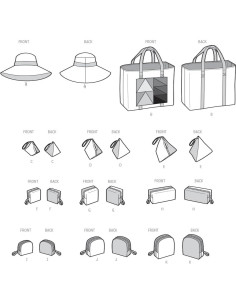 Patrón de Costura Simplicidad SS9937A: Sombrero, Tote y Cremalleras 2