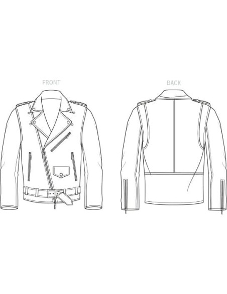 Patrón de Costura Chaqueta Moto McCall's ME2011 Multicolor