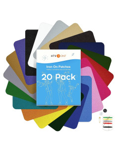 Parche de Planchar HTVRONT 20 Piezas Multicolor 9.4x12.4 cm