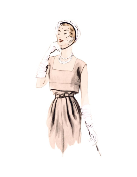 Patrón de Costura Vogue Vintage 1950 Capa y Vestido 18-26