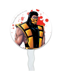 Toppers de Cupcake Mortal Kombat Klassic Scorpion - Set de 6 2