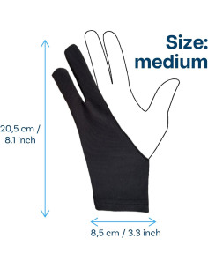 Guante de Dibujo Digital MMOBIEL Modelo A Mediano 2 Dedos 2