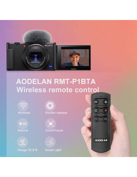 Control Remoto Inalámbrico AODELAN RMT-P1BTA para Cámaras Sony