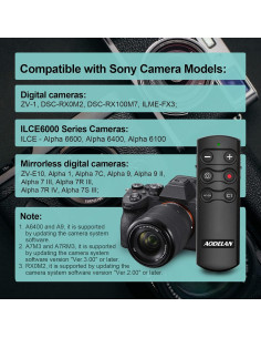 Control Remoto Inalámbrico AODELAN para Cámara Sony A7 III, A7R IV 2