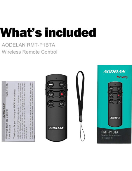 Control Remoto Inalámbrico AODELAN para Cámara Sony A7 III, A7R IV