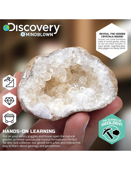 Kit de Geodas Discovery - Set de Ciencia STEM con 10 Geodas Kit de Geodas Discovery - Set de Ciencia STEM con 10 Geodas