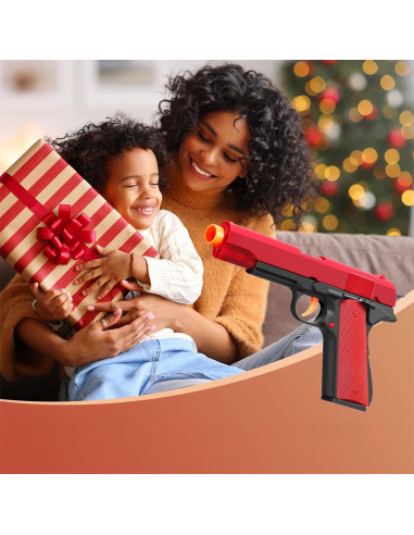 Pistola de Juguete Shushuzz con Balas Suaves y Casquillos - Negro