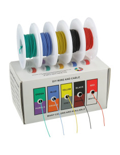 Cable de Silicona Flexible BOJACK 30AWG 50m 5 Colores con Pelacables 2