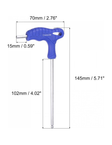 Llave Hexagonal con Punta Esférica TOP-VIGOR 4mm 2Pcs
