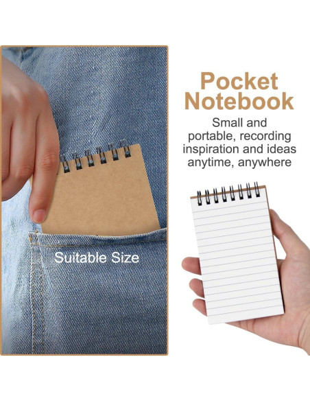 Juego de 12 Cuadernos Pequeños Wavamawa 3x5 Rayados