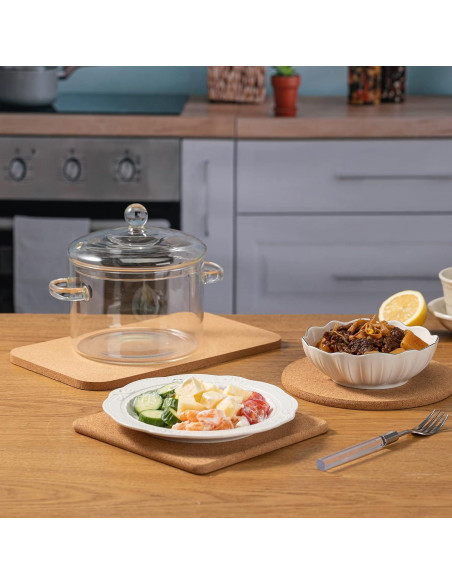 Juego de 4 Posavasos de Corcho Rectangulares FirstGift 30.48x17.78 cm