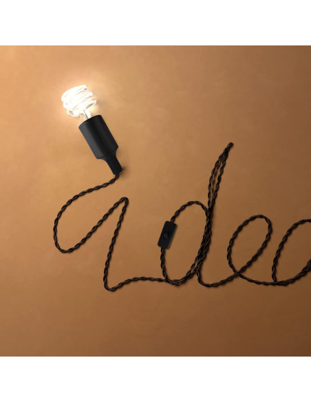 Kit de Luz Colgante Industrial E26 E27 2 Paquetes 3 Metros Blanco