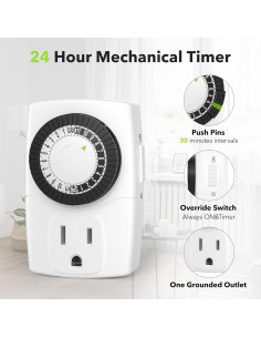 Temporizador Mecánico BN-LINK BND-60/U47 24 Horas 2 Piezas 2