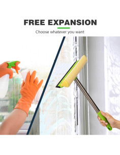 Raspador de Ventanas 2 en 1 Niccfdc con Mango Largo Verde 2
